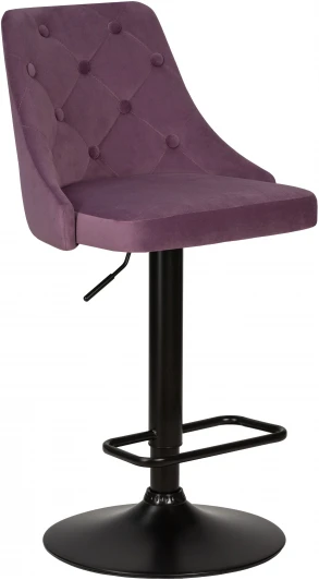 5021_BlackBase-LM JOSEPH BLACK, цвет сиденья пудрово-сиреневый велюр (MJ9-52), цвет основания черный Стул барный DOBRIN JOSEPH BLACK (пудрово-сиреневый велюр (MJ9-52)) 5021_BlackBase-LM BLACK, цвет сиденья пудрово-сиреневый (MJ9-52), основания черный