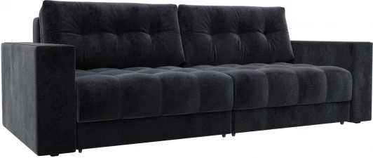 128407 Диван прямой с декором Лига-049 НПБ Лига Диванов (Велюр) арт.128407