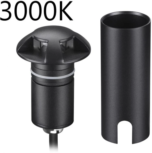 6662/3GL3 Встраиваемый грунтовый светильник Odeon Light Wald 6662/3GL3 черный/металл IP67 LED 3W 4000K 12V/24V (круглые)