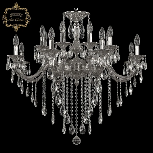 31.2118.16.285.B.Ni Подвесная люстра большая Art Classic 31.21 31.2118.16.285.B.Ni (220V, на цепи, подсвечник, свеча)