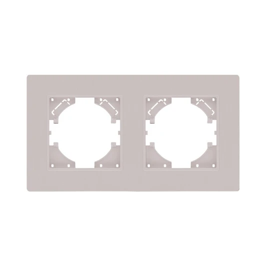 EP2CM Рамка 2-постовая кашемир матовый Kollinger Eleganz Plex EP2CM