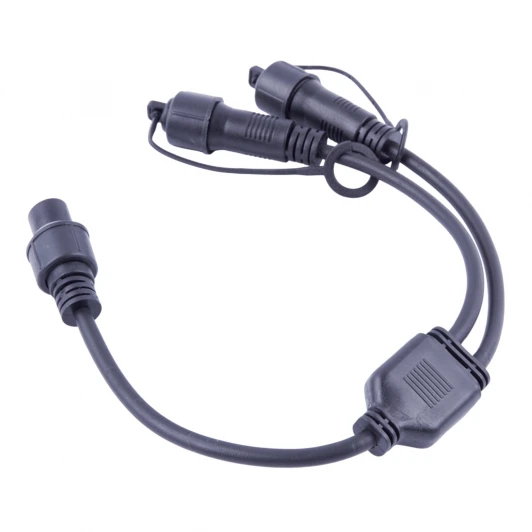 UCX-F90 S2/0.4M/BK Провод-разветвитель для гирлянд серии F90PRO 0,4м. 2 выхода Статика/мерцание IP67 черный Uniel UCX-F90 S2/0.4M/BK