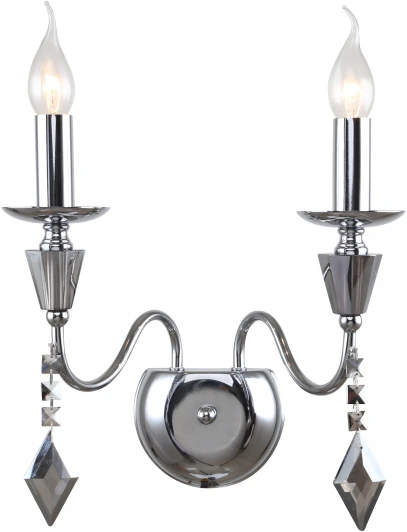 1053/09/02W Бра настенное Grace 1053/09/02W (220V, хрусталь, подвески, подсвечник, свеча)