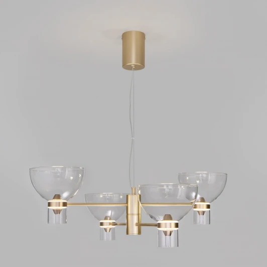 204053 LED Подвесная люстра Eurosvet Vial 204053 LED латунь