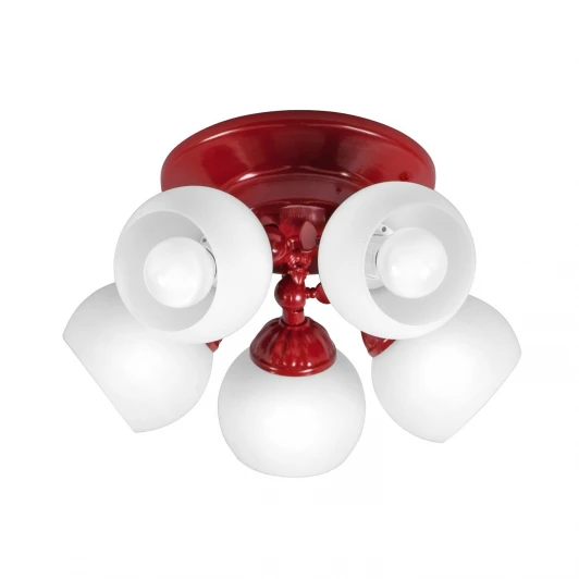 S9156-5 Спот Day&Night, 5 плафонов, красный с белым