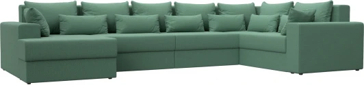 123253L Диван П-образный Майами левый угол (Зеленый/Рогожка) Лига Диванов арт.123253L