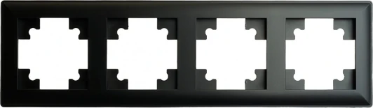 39815 Рамка на 4 поста (черный) Stekker Катрин 39815