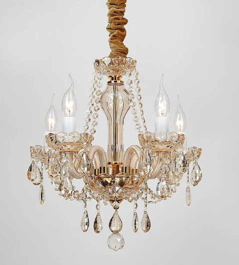 1738-5P Подвесная люстра Favourite Brendy 1738-5P (220V, хрусталь, на цепи, подсвечник, свеча)