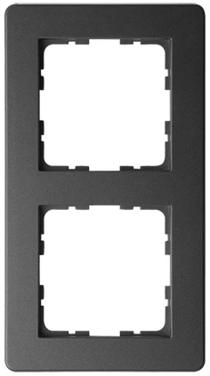 G1102PB Рамка на 2 поста (черный матовый) Jasmart G-Flex G1102PB