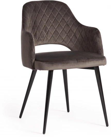 24544 Кресло VALKYRIA (mod. 711) / 2 шт. в упаковке Tetchair (Ткань,Металл/Серый,Черный) арт.24544