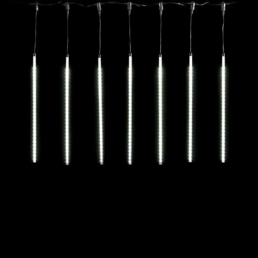 CCL540-11-3W Гирлянда Тающие Сосульки 10шт по 50см, 12В, 540 Белых Светодиодов, Провод Черный ПВХ, IP20
