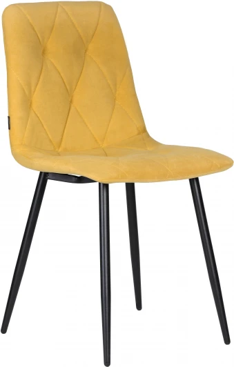 006 DOBRIN CHILLY ROMBO, цвет сиденья горчичный Simple 15, цвет основания черный Стул обеденный DOBRIN CHILLY ROMBO (Горчичный Simple 15, основание черное) 006 ROMBO, цвет сиденья горчичный основания черный