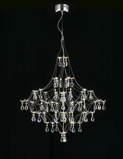 MR2641-66P-50AD Подвесная люстра светодиодная с пультом и хрустальными подвесками Asfour MyFar Allegria MR2641-66P-50AD