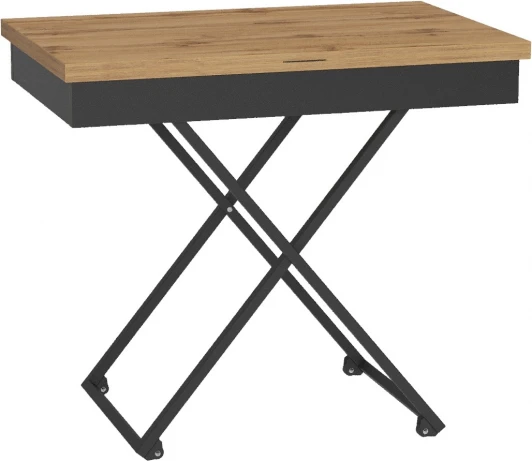 5900681102 Стол универсальный трансформируемый Калифорния АНДРЭ Loft ЛДСП Дуб вотан/Черный