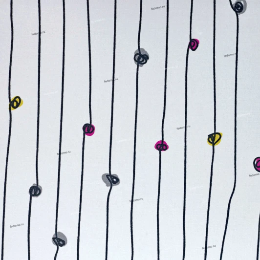 92445 Ткань для абажуров с застежкой липучкой Eglo My Choice, белый с разноцветным