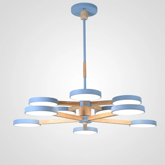 Turna-Dbl01 Потолочная люстра на штанге LED TURNA DBL L10 Blue ImperiumLoft Turna-Dbl01 (229091-26, Умный дом, WiFi, голосовое управление)