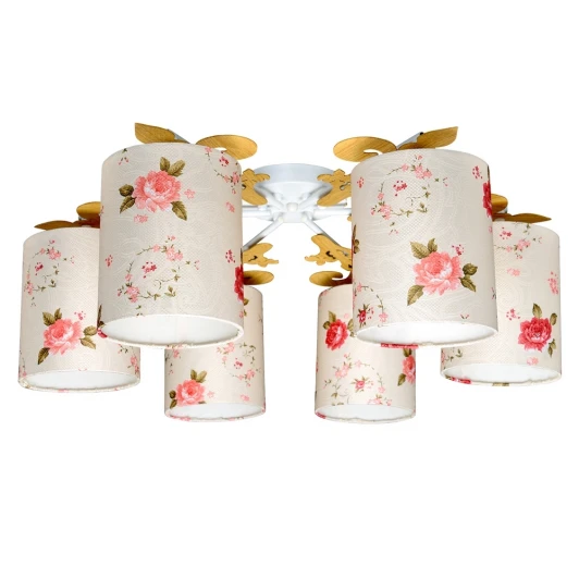 1-6651-6-WA+WH E27 Потолочная люстра Максисвет 6651 1-6651-6-WA+WH E27