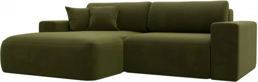 121368L Диван угловой Лига-036 НПБ Классик левый угол (Зеленый/Микровельвет) Лига Диванов арт.121368L