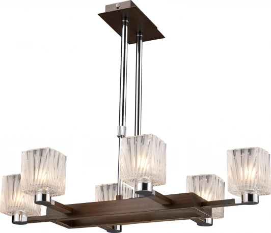 473-06-17 chrome + wengue Потолочная люстра N-Light 473 473-06-17 chrome + wengue