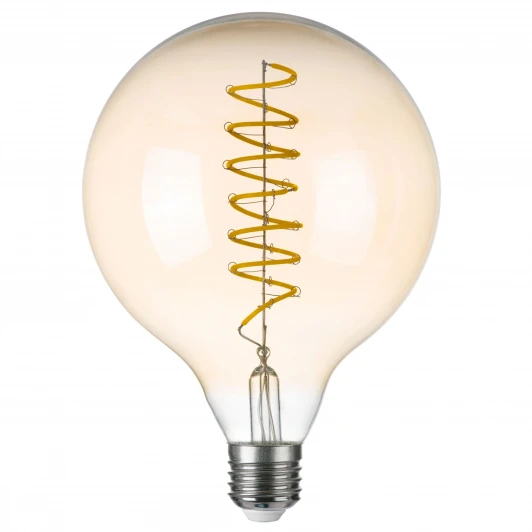 933304 Лампочка светодиодная филаментная шар желтая, прозрачая колба E27 8,80 Вт 700 lm 4000K Lightstar 933304