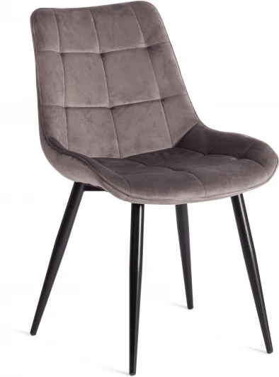 24537 Стул ABRUZZO ( mod. 8060 ) / 2 шт. в упаковке Tetchair (Металл,Велюр/Серый) арт.24537