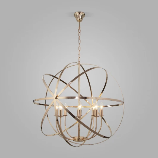 60139/8 золото Подвесная люстра Eurosvet Santi 60139/8 золото (220V, на цепи, шар)