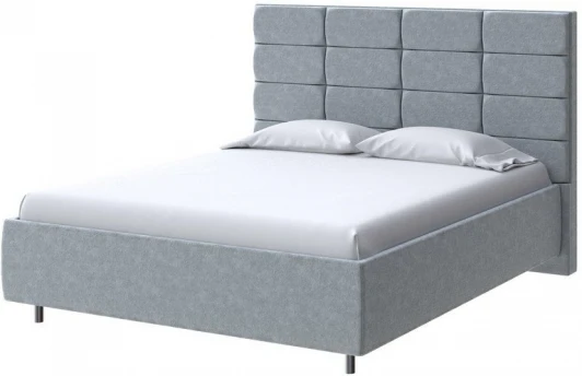 2014115 PROxSON Кровать Shapy без основания (Ткань: Велюр Gratta 3 Утренний туман) 90x190