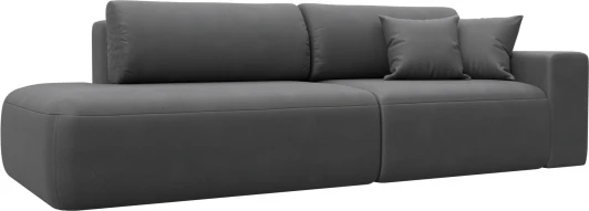 127721 Диван прямой Лига-036 НПБ Модерн подлокотник справа Лига Диванов (Замша) арт.127721