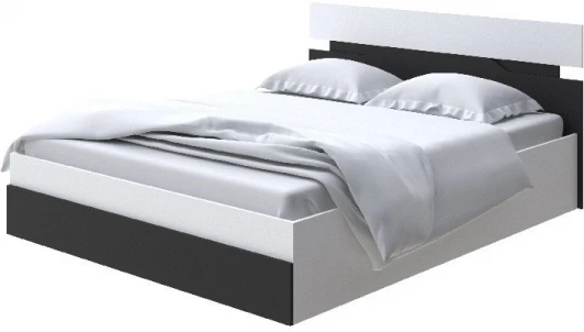 2015467 Без бренда Кровать Milton с подъемным механизмом (ЛДСП Белый/Черный) 160x190
