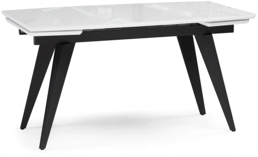 516554 Стол стеклянный Элис 140(200)х80 белый / черный 516554 Woodville