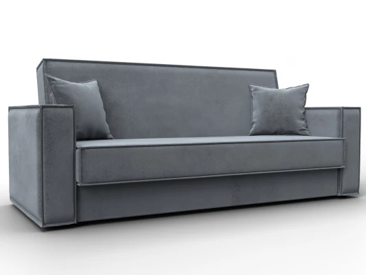 127457 Диван-книжка Куба (ДСП,ЛДСП/Пластик/Велюр/Серый) Лига Диванов 127457