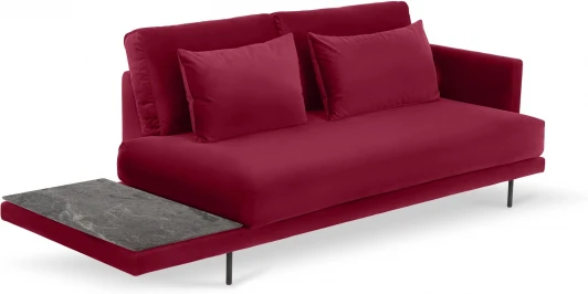 809973 Кушетка Ricadi ОГОГО (арт.809973), (Ткань/Бордовый,Серый)