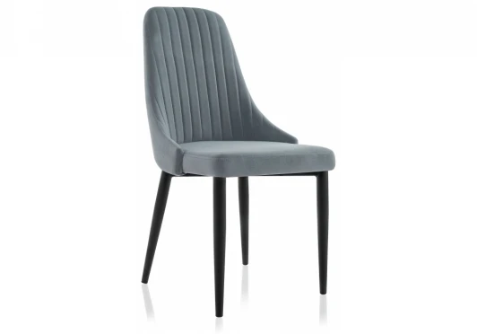 15097 Стул Woodville на металлокаркасе Kora gray / black 15097