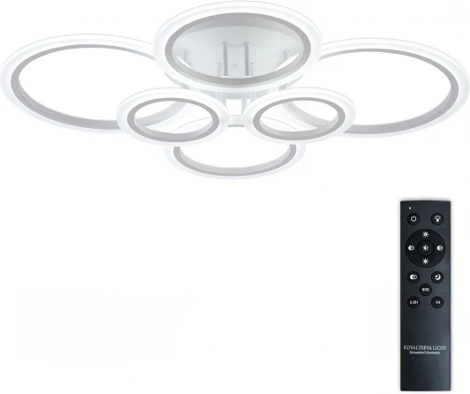 LED LAMPS 81439 Потолочная люстра светодиодная с пультом ДУ 132W, белый, LED Natali Kovaltseva Home LED LAMPS 81439 (регулировка яркости, 220V, кольцо)