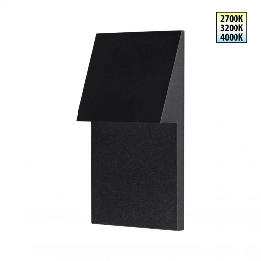 359724 Подсветки для лестниц и ступеней светодиодная Novotech Scala 359724 черный с переключателем цв. температуры IP65 LED 3W 100-240V 2700К\3200К\4000К