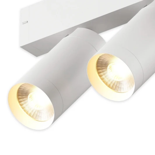 AM590 2X10W 3000K WH Трековый светильник однофазный светодиодный 220V 2X10W AM Group PLAIN CYLINDER AM590 2X10W 3000K WH