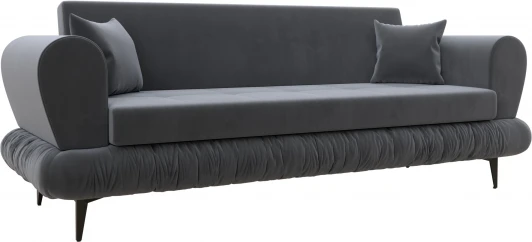 122328 Диван-книжка Лига-045 (Серый/Велюр) Лига Диванов арт.122328