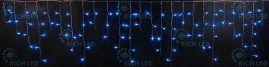 RL-i3*0.5-B/B Гирлянда светодиодная Бахрома синяя 220B, 112 LED, провод черный, IP54 RL-i3*0.5-B/B Rich LED