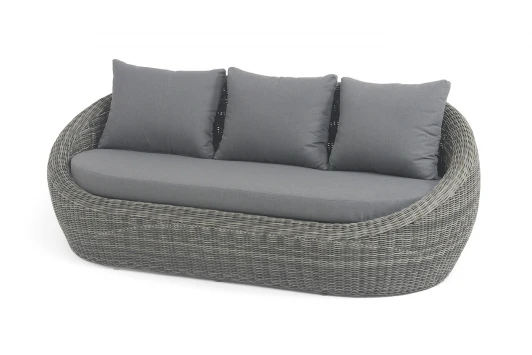 YH-C3093W graphite "Барселона" диван из искусственного ротанга трехместный, цвет графит 4SIS УТ-00012491