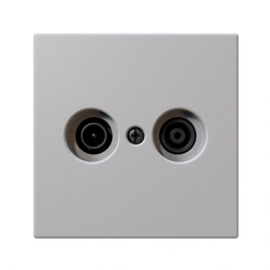 FD6204PWM ТВ-розетка оконечная + акустическая (белый матовый) Jasmart FD FD6204PWM
