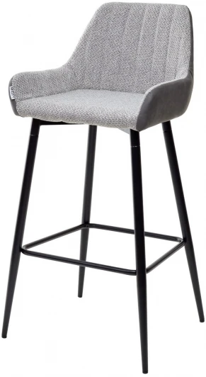 UDC8131TRF08RU07 Барный стул M-City PUNCH теплый серый TRF-08/ экокожа серая сталь RU-07