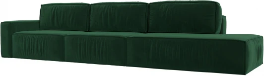 121741L Диван прямой Прага Модерн Лонг подлокотник слева (Зеленый/Велюр) Лига Диванов арт.121741L