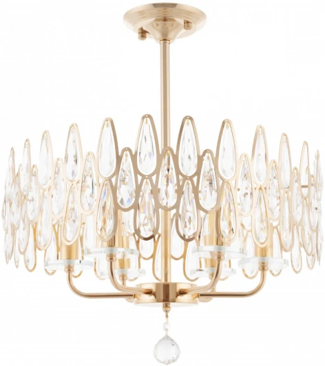 372009/6/250/490 GD Подвесная люстра хрустальная на штанге Arte Milano Sorrento-2009 372009/6/250/490 GD (220V)