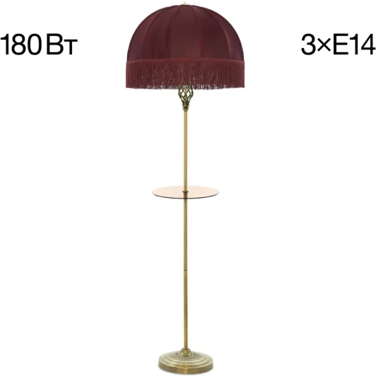 CL407933T Торшер с полкой бахрома Citilux Базель CL407933T (220V, выключатель)