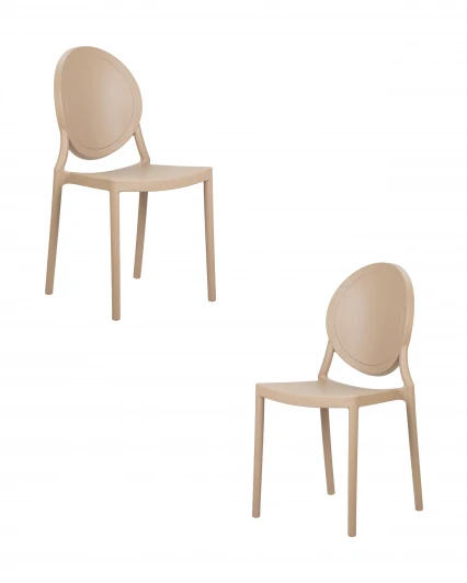 LMZL-PP712-N2_P_beige Набор 2 шт Стул обеденный DOBRIN ALBERT (цвет бежевый) LMZL-PP712-N2_P_beige Dobrin D0000000000000013367