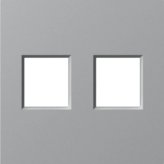 DE86940 Накладка 2-я для розеток RJ45,TV,SAT, матовый серый Donel A07 DE86940