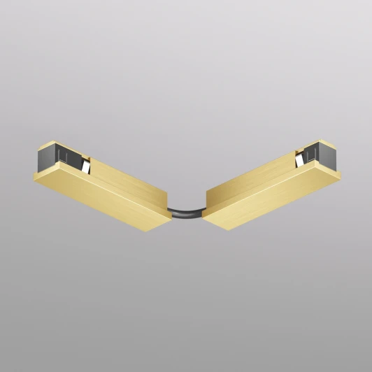 TR5724-SB Коннектор для трека Denkirs Shine Base TR5724-SB 90° стена-потолок с поворотом трека под произвольным углом, сатинированная латунь (48V)