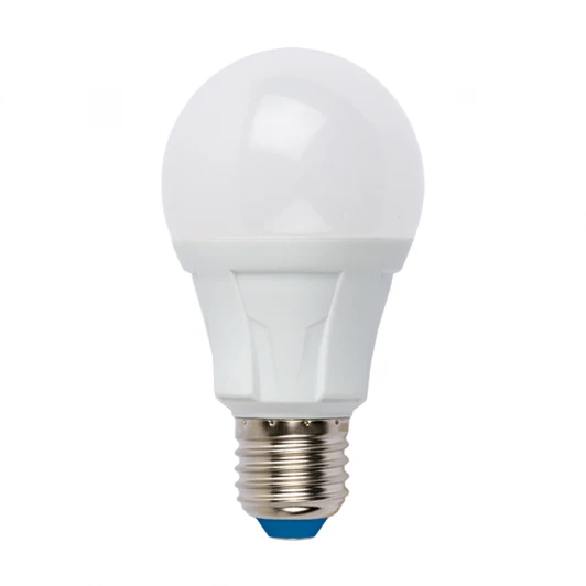 LED-A60 8W/NW/E27/FR PLP01WH картон Лампочка светодиодная шар белая E27 8W 4000K Uniel LED-A60 8W/NW/E27/FR PLP01WH