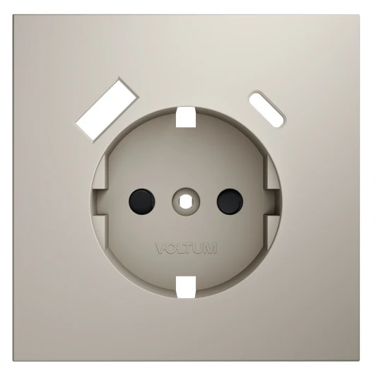 VLS001003 Накладка для розетки с заземлением и защитными шторками, с USB A+C Voltum S70 VLS001003 (кашемир)