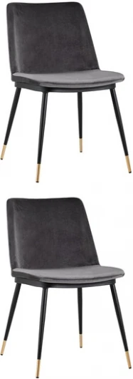 УТ000037480 Стул Мелисса велюр Темно-серый 2 шт Stool Group (арт.УТ000037480)